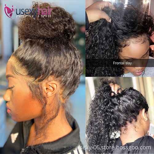 Cheap frontal wig for black women curly human hair transparent hd full lace wig he brazilian full lace human hair wigs